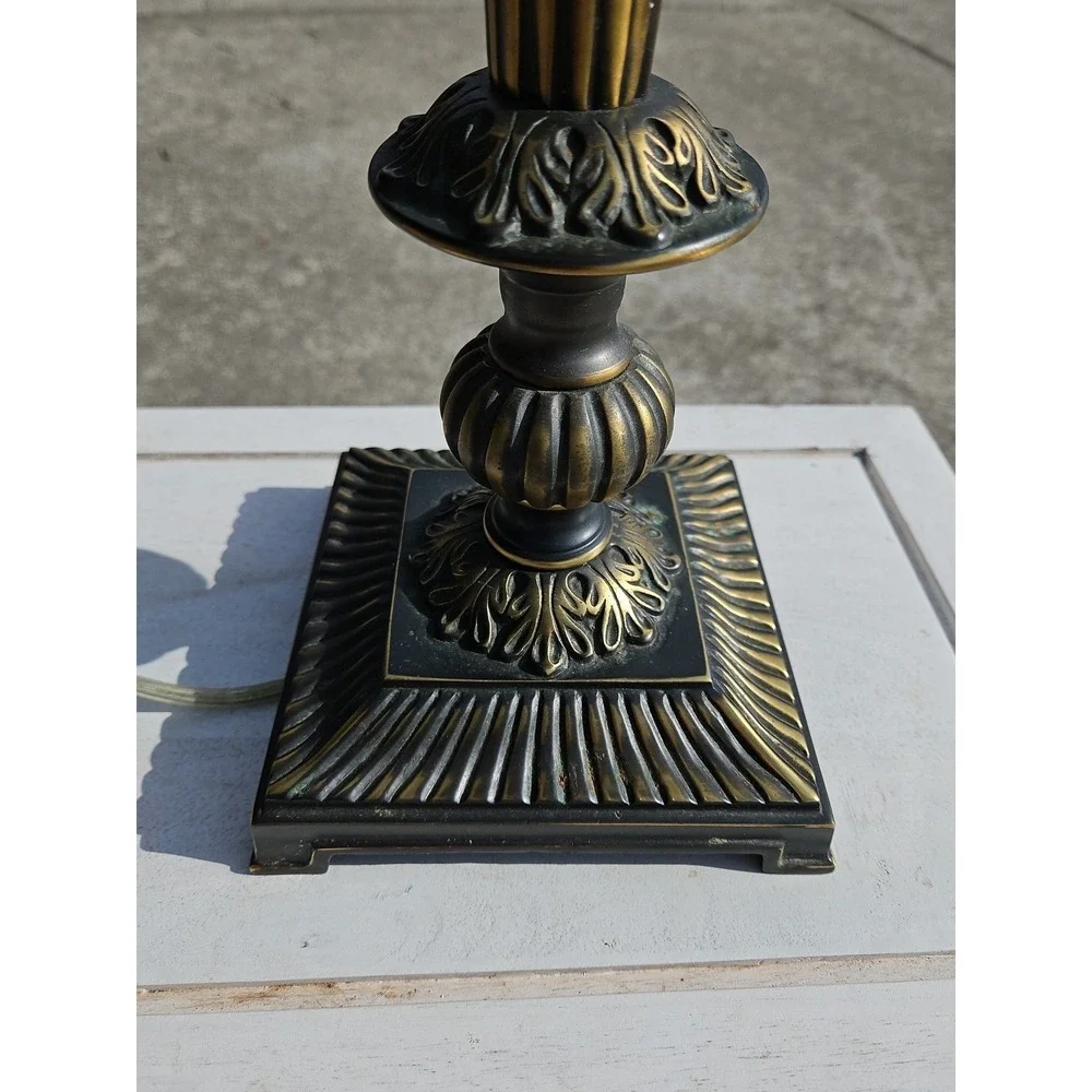 Vintage‎ 1980's Bombay Lamp With Black And Brass Finish